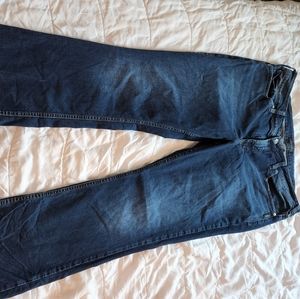 Dark wash flare silver jeans